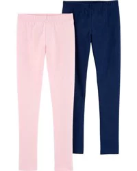 Carter's Carters Kid 2-Pack Leggings Pink/Navy 12