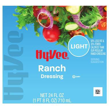 slide 1 of 1, Hy-Vee Dressing Light Ranch - 16 fl oz, 16 fl oz