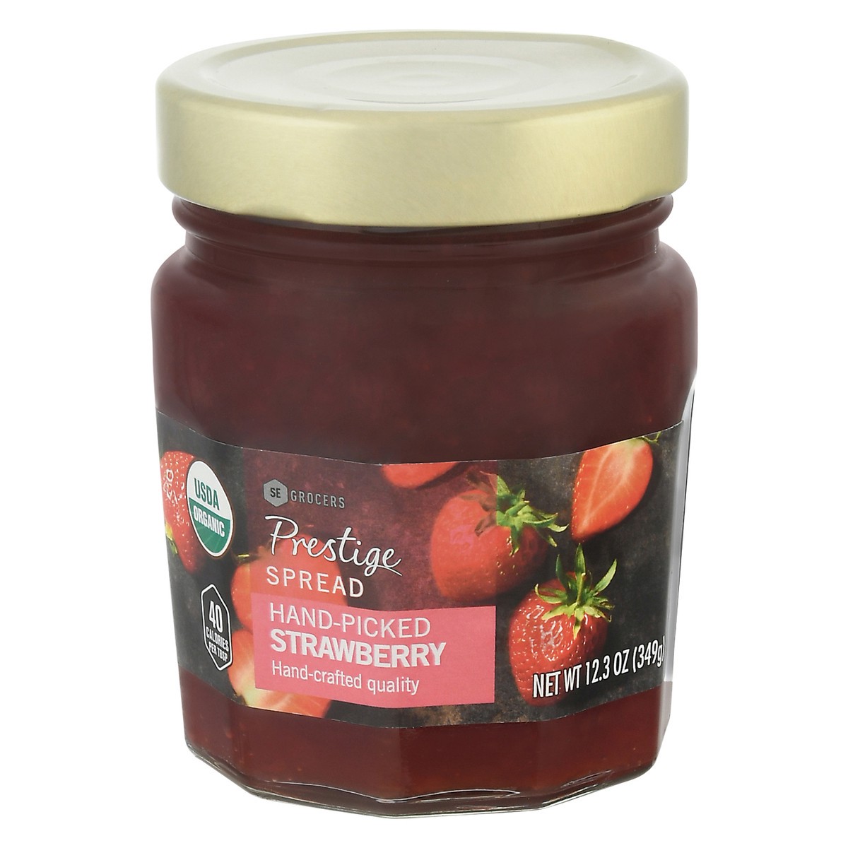 slide 7 of 14, SE Grocers  Prestige Strawberry Spread, 12 oz
