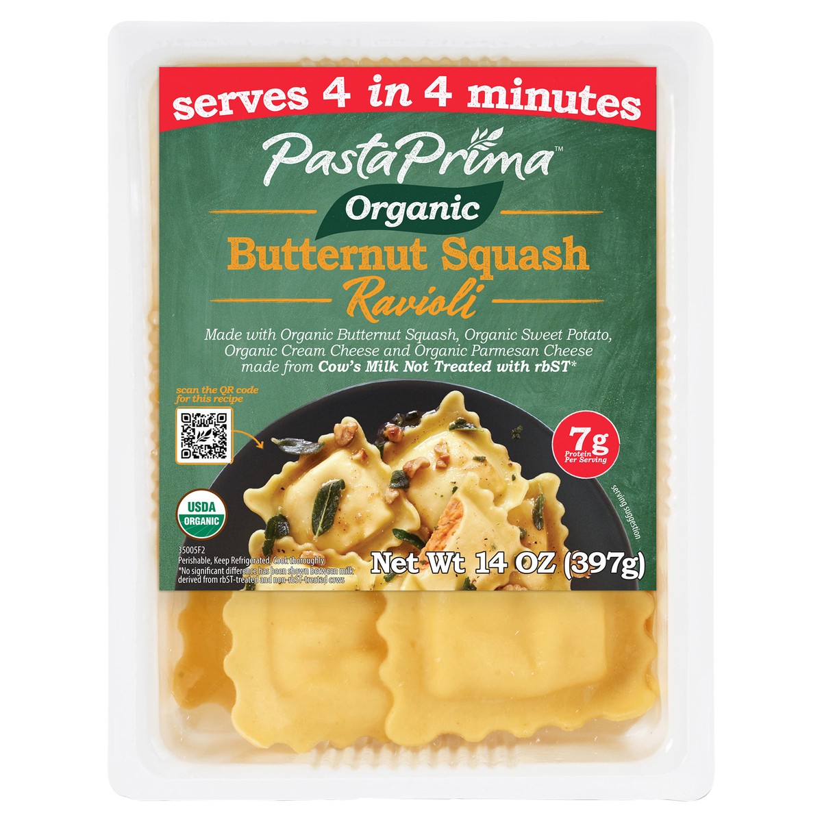 slide 1 of 1, Pasta Prima Organic Butternut Squash Ravioli, 14 oz