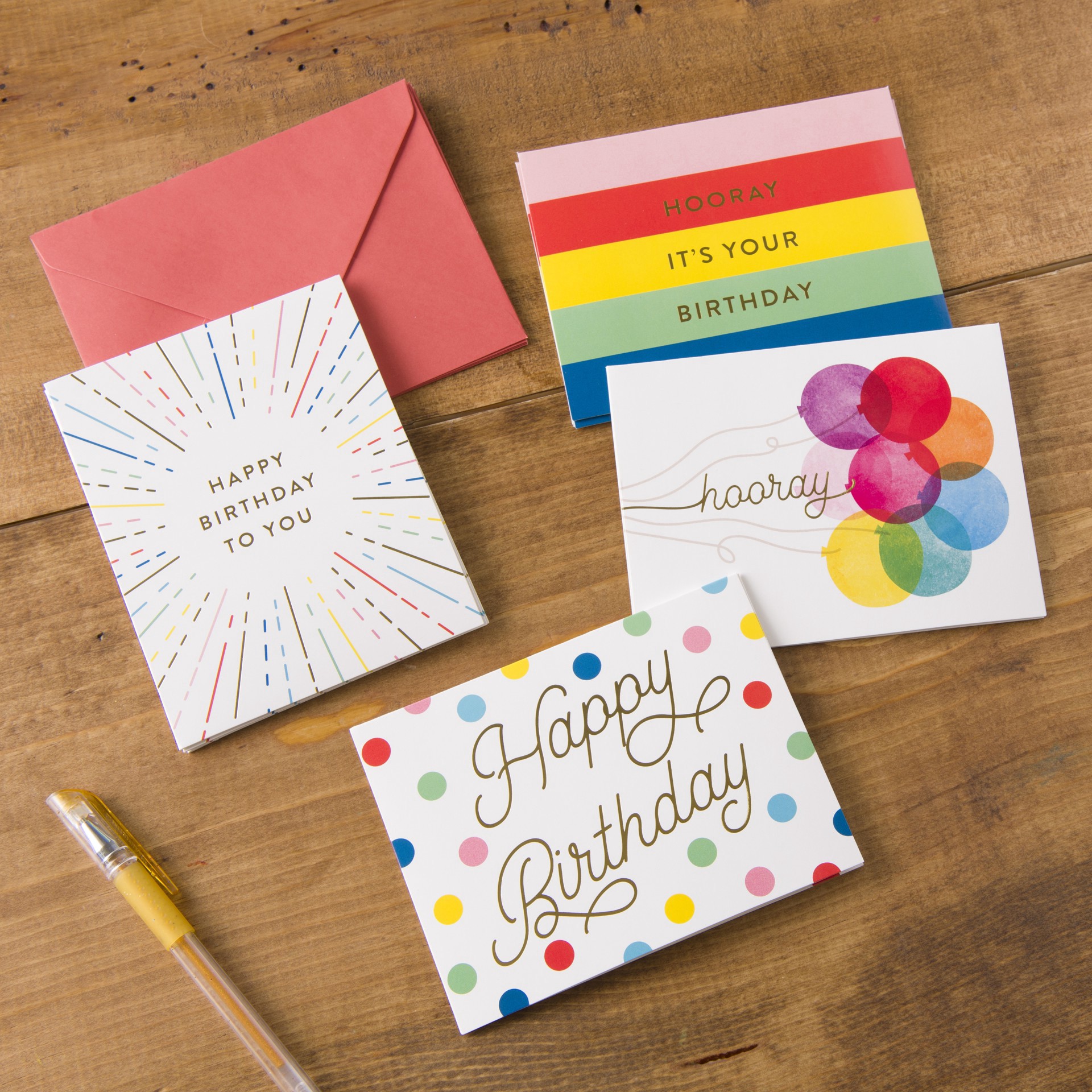 slide 6 of 9, Rainbow Happy Birthday Cards & Envelopes By Recollections, 4.25" X 5.5", 4.25 in x 5.5 in
