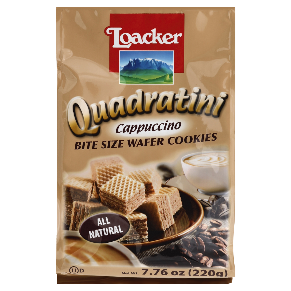 slide 1 of 1, Quadratini Cappuccino Bite Size Wafer Cookies, 7.76 oz