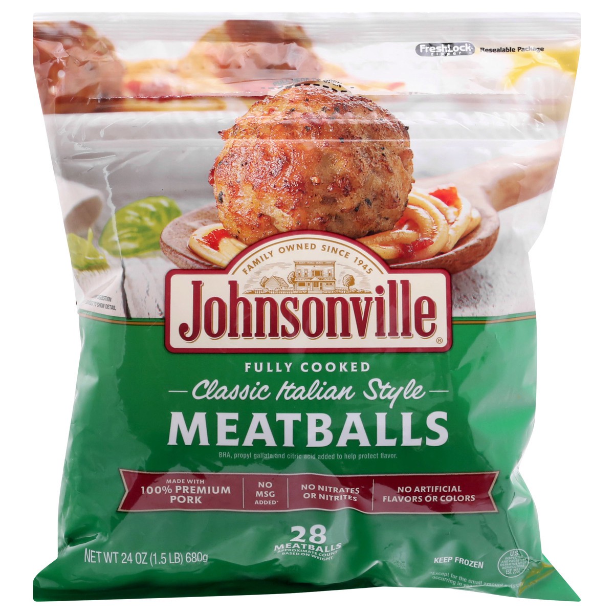 slide 2 of 12, Johnsonville Classic Italian Style Meatballs 28 ea, 28 ct