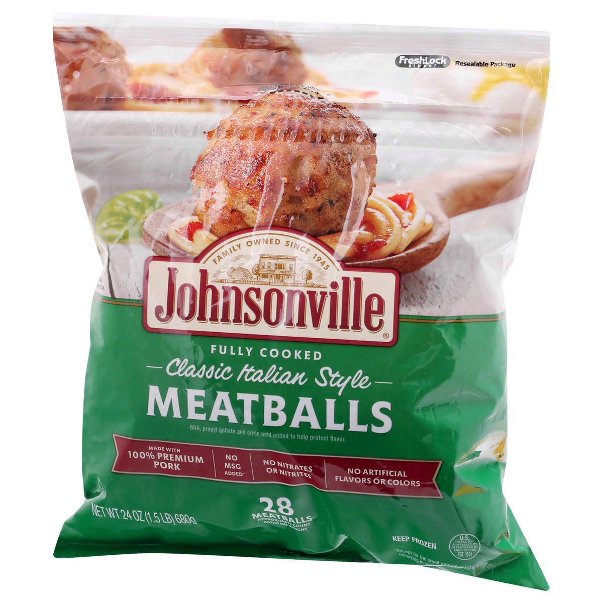 slide 10 of 12, Johnsonville Classic Italian Style Meatballs 28 ea, 28 ct