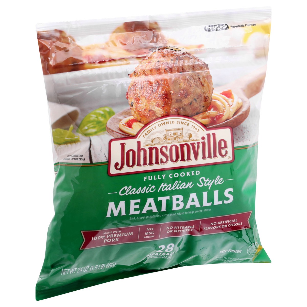 slide 12 of 12, Johnsonville Classic Italian Style Meatballs 28 ea, 28 ct