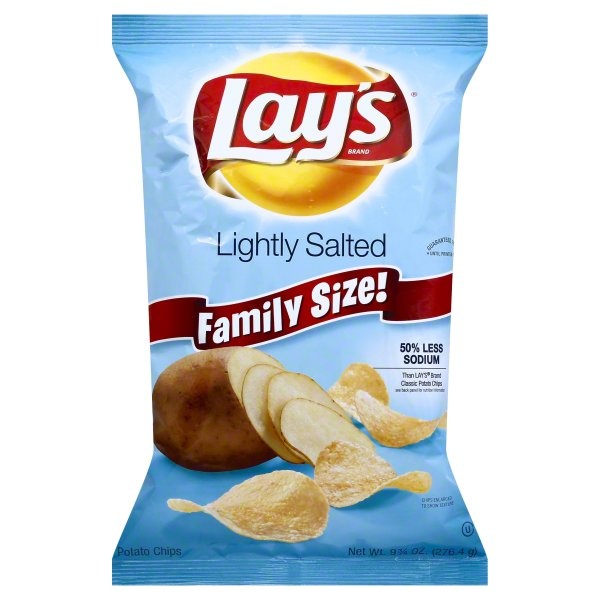 slide 1 of 3, Lay's Lightly Salted Potato Chips, 9.75 oz