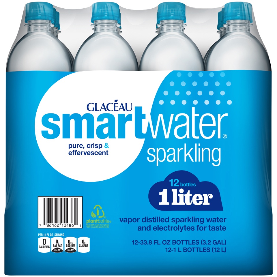 slide 1 of 1, smartwater Sparkling Water, 33.8 fl oz