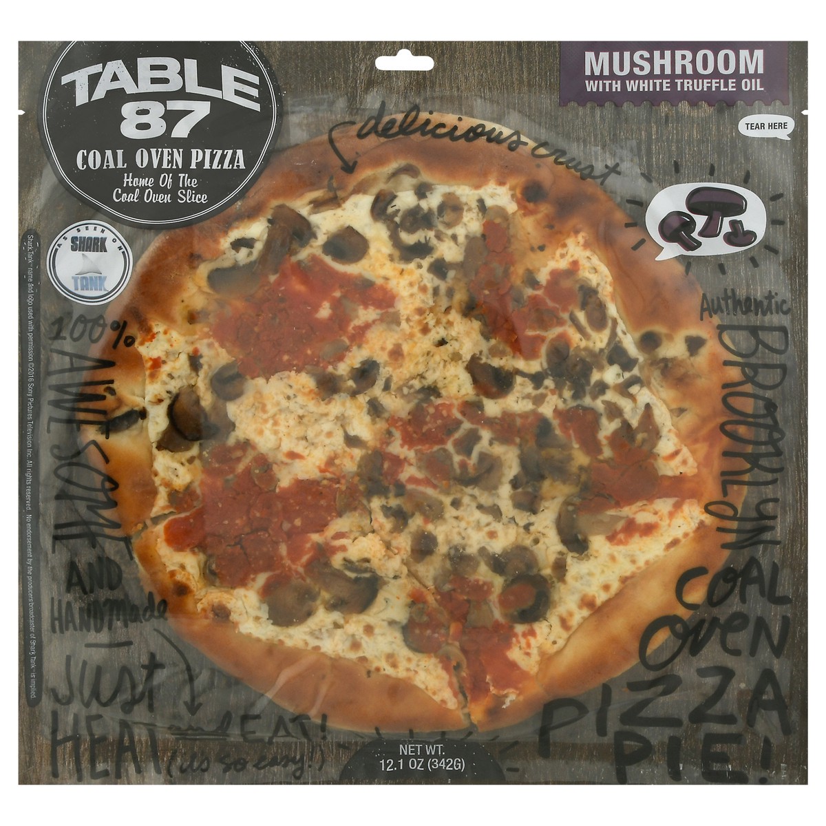 slide 1 of 9, Table 87 Coal Oven Mushroom With White Truffle Oil Pizza 12.1 oz Bag, 12.1 oz