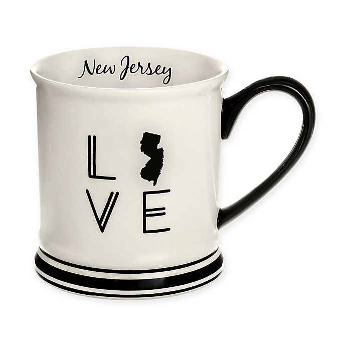 slide 1 of 1, Formation Brands New Jersey State Love Mug - Black and White, 1 ct