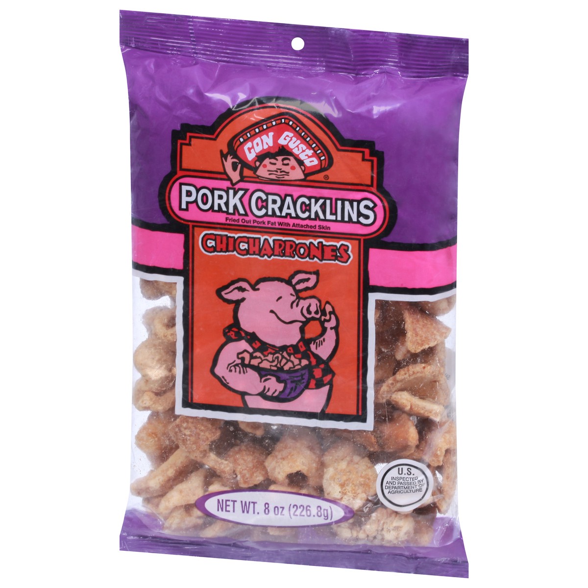 slide 8 of 9, Con Gusto Chicharrones Pork Cracklins 8 oz, 8 oz