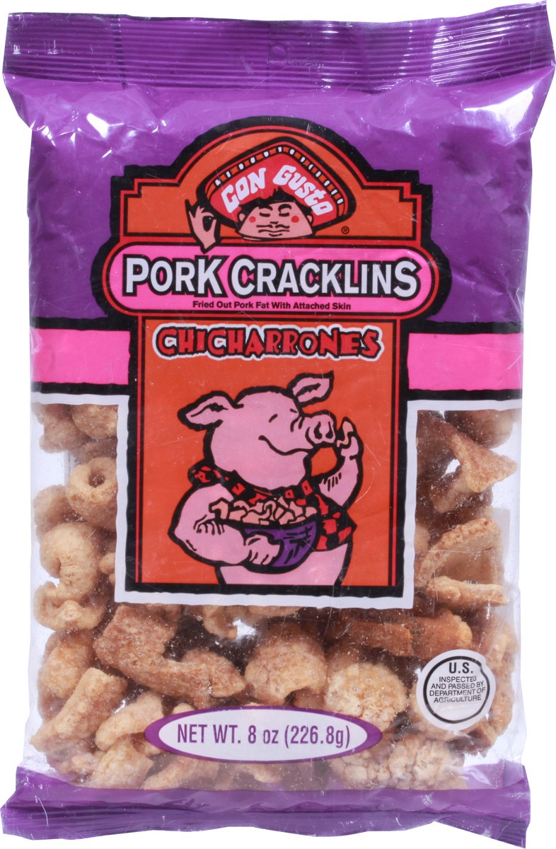 slide 9 of 9, Con Gusto Chicharrones Pork Cracklins 8 oz, 8 oz