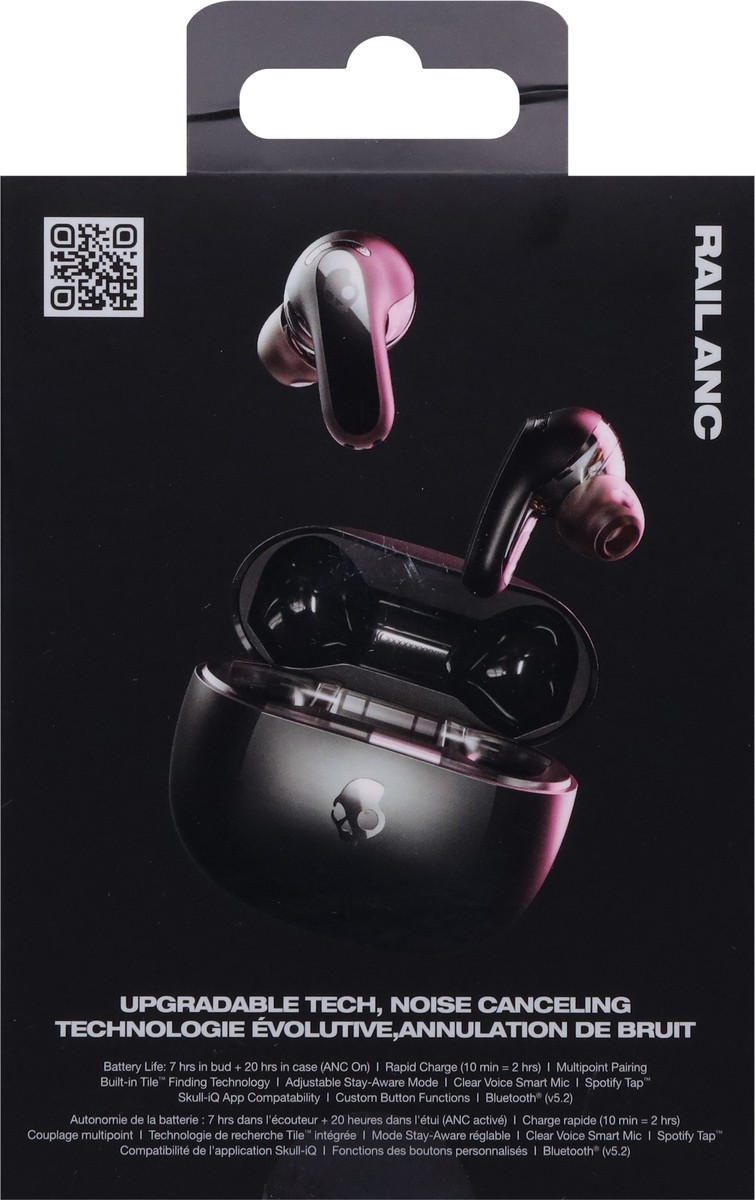 slide 7 of 11, Skullcandy Rail Anc True Black Earbuds 1 ea, 1 ct
