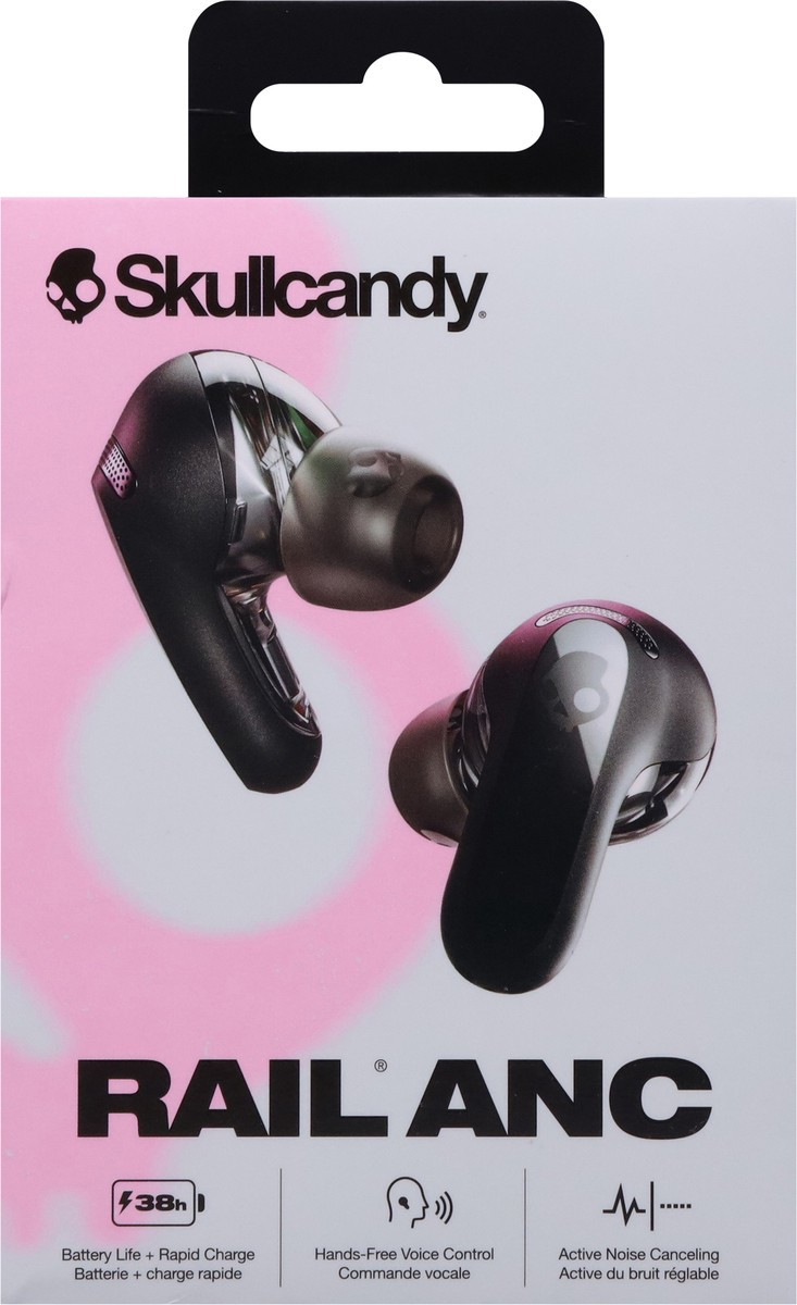 slide 10 of 11, Skullcandy Rail Anc True Black Earbuds 1 ea, 1 ct