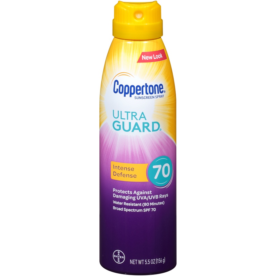 slide 1 of 1, Coppertone Coppertone Ultra Guard Sunscreen Continuous Spray Broad Spectrum Spf 70, 5.5 oz