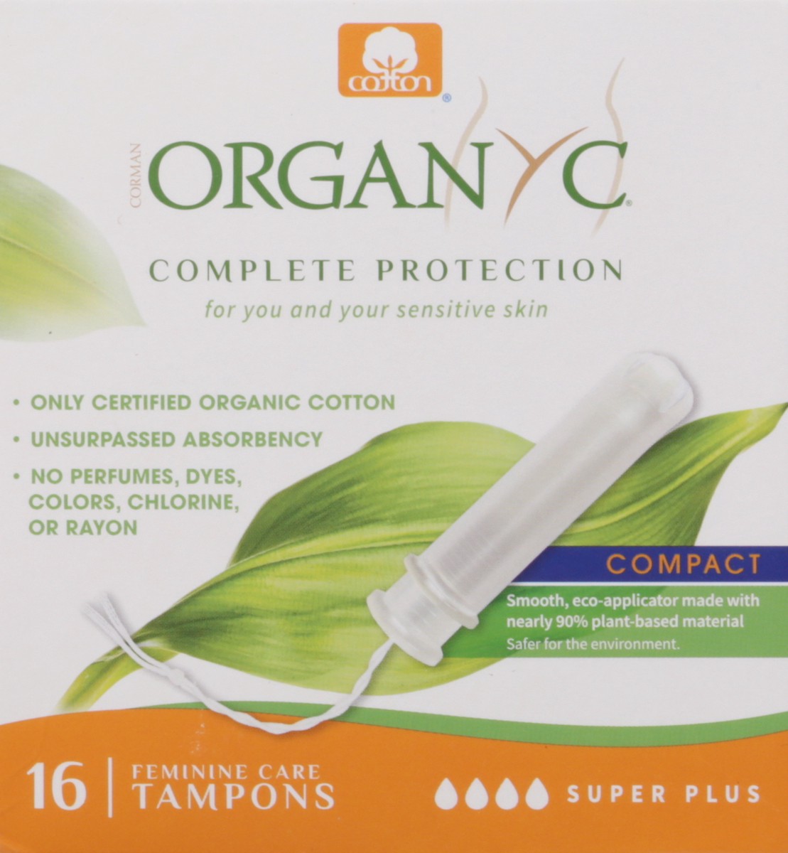 slide 8 of 8, Organyc Tampons Bio Applicator, 16 ct
