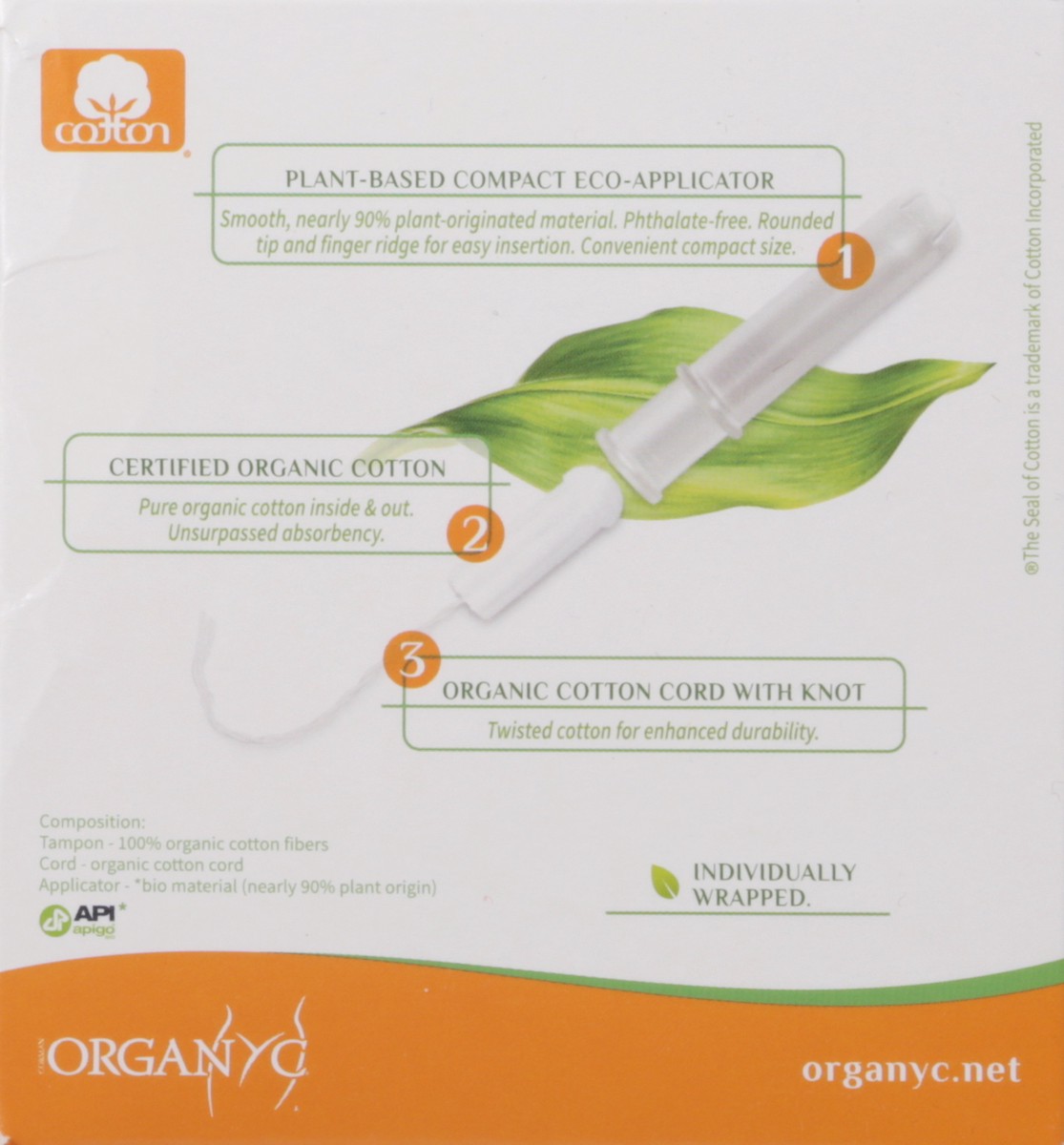 slide 3 of 8, Organyc Tampons Bio Applicator, 16 ct