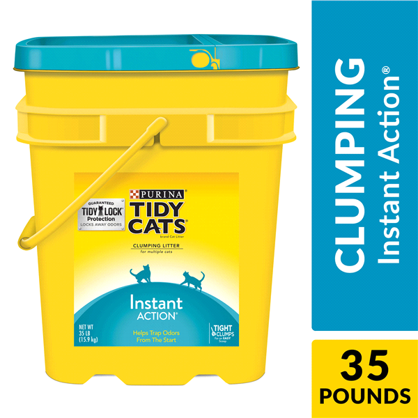 slide 1 of 1, Tidy Cats Purina Tidy Cats Clumping Cat Litter; Instant Action Multi Cat Litter, 35 lb