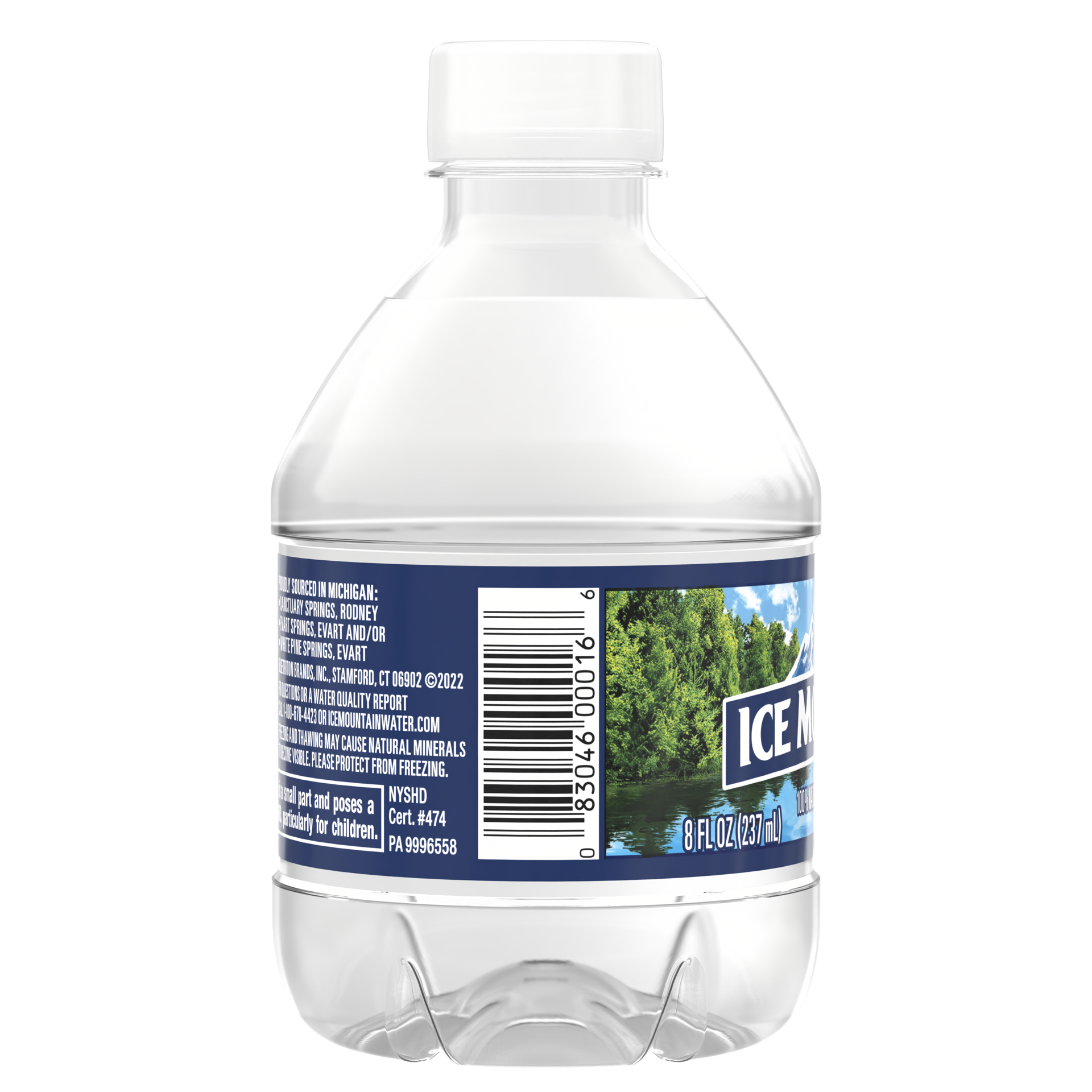 slide 4 of 4, ICE MOUNTAIN Brand 100% Natural Spring Water, 8-ounce mini plastic bottle, 8 fl oz