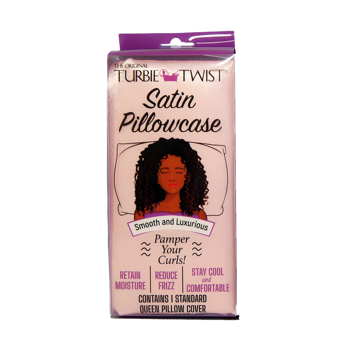 slide 1 of 1, Turbie Twist Satin Pillowcase - Standard Size, 1 ct