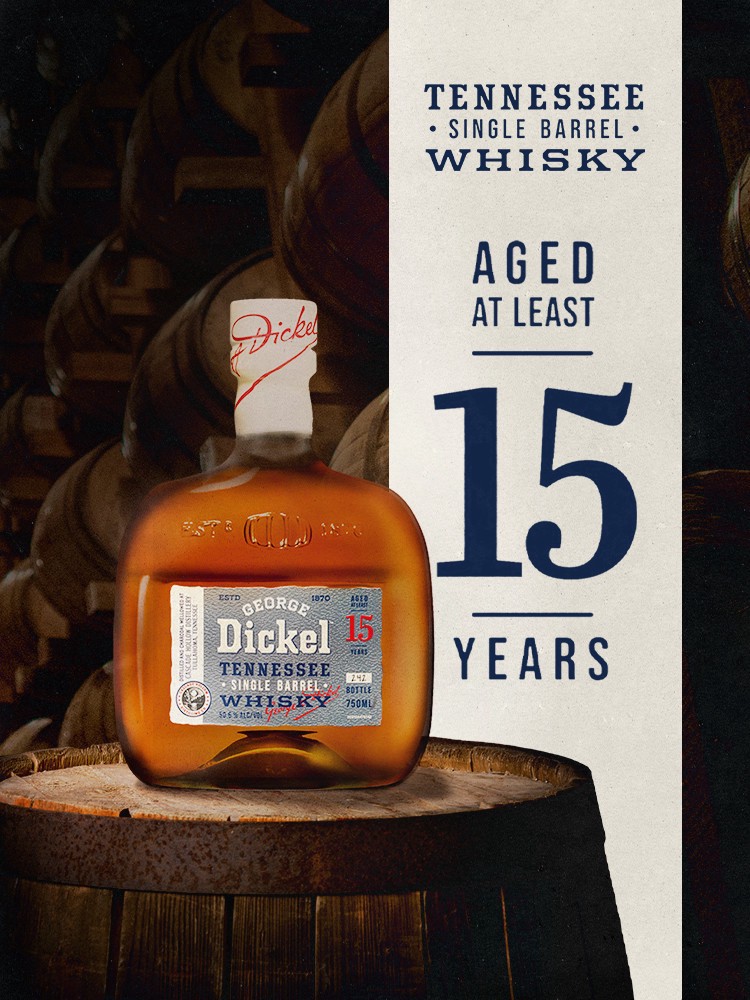 slide 4 of 8, George Dickel Single Barrel Aged 15 Years Tennessee Whisky, 750 mL, 750 ml