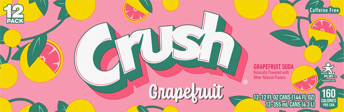 slide 8 of 9, Crush Grapefruit Soda - 12 ct; 12 fl oz, 12 ct; 12 fl oz