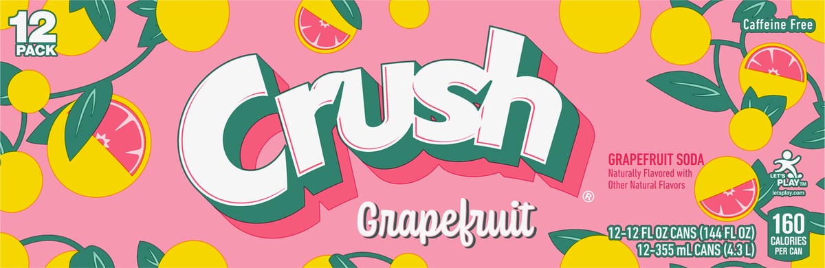 slide 5 of 9, Crush Grapefruit Soda - 12 ct; 12 fl oz, 12 ct; 12 fl oz