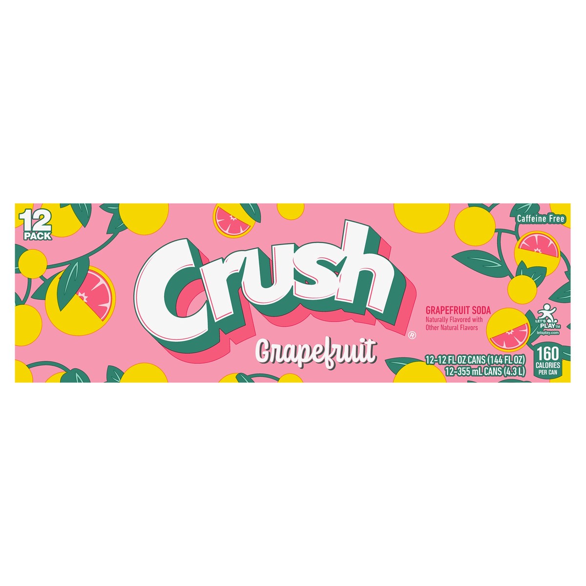 slide 1 of 9, Crush Grapefruit Soda - 12 ct; 12 fl oz, 12 ct; 12 fl oz