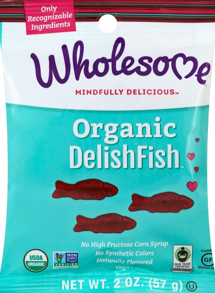 slide 1 of 1, Wholesome Organic DelishFish, 2 oz