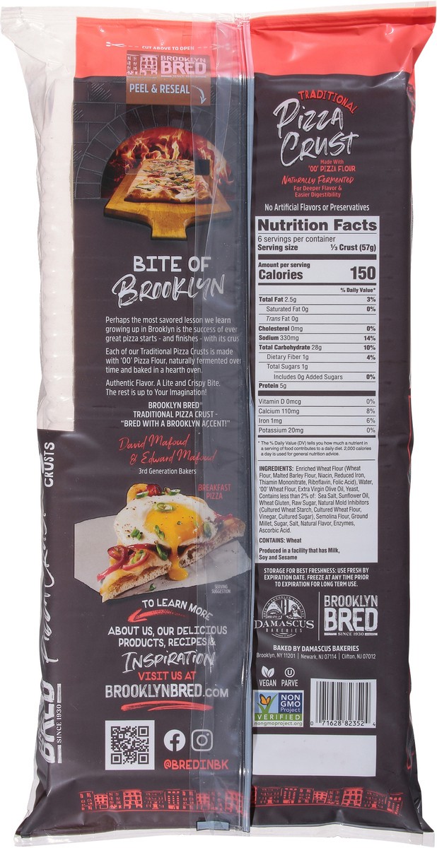 slide 11 of 13, Brooklyn Bread Traditional Pizza Crust 2 ea, 2 ct
