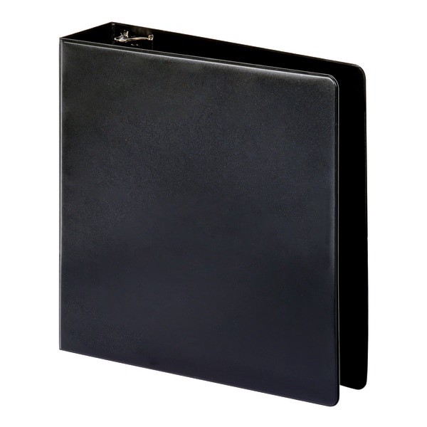 slide 5 of 5, Office Depot Brand Nonstick Round-Ring Binder, 3'' Rings, 64% Recycled, Black, 1 ct