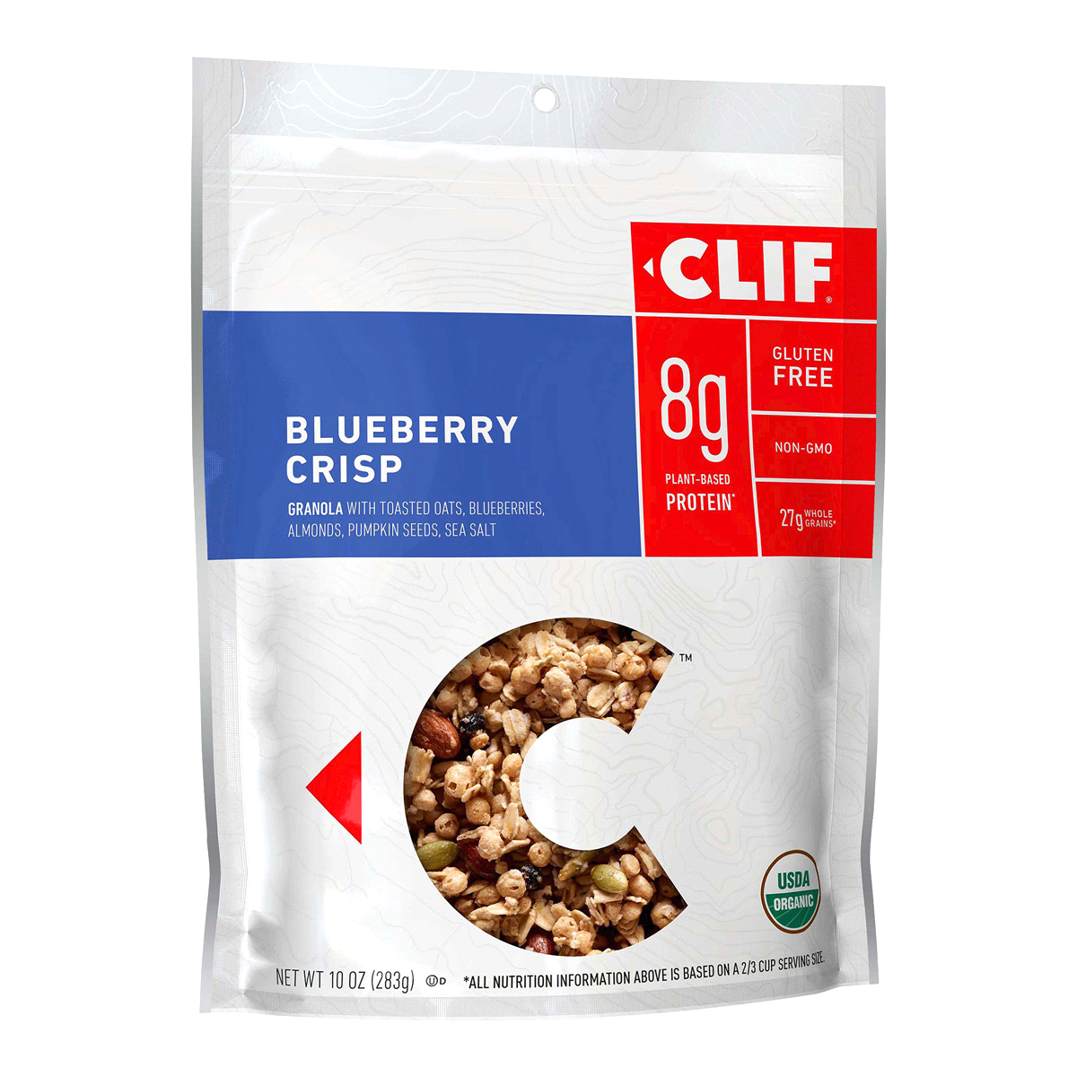slide 1 of 10, CLIF Energy Blueberry Crisp Granola, 10 oz