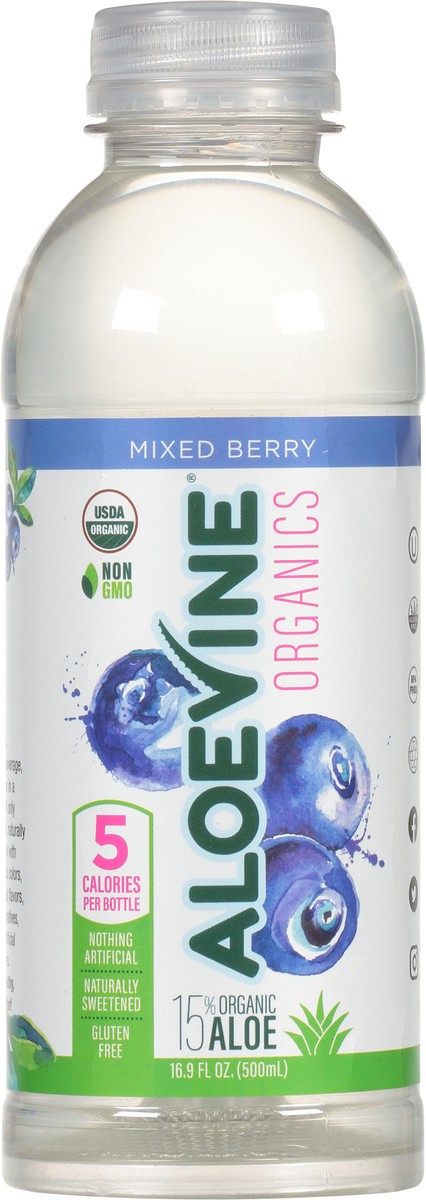 slide 1 of 11, Aloevine Organics Mixed Berry Aloe Beverage - 16.9 fl oz, 16.9 oz