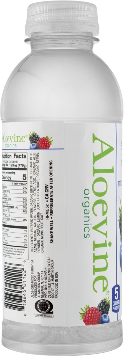 slide 10 of 11, Aloevine Organics Mixed Berry Aloe Beverage - 16.9 fl oz, 16.9 oz