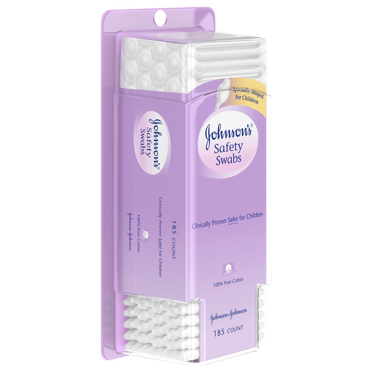 slide 3 of 7, JOHNSON'S Safety Swabs, 185 Count, 185 ct