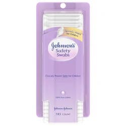 JOHNSON'S Safety Swabs, 185 Count