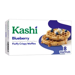 Kashi Frozen Waffles, Vegan, Frozen Breakfast for Kids, Blueberry