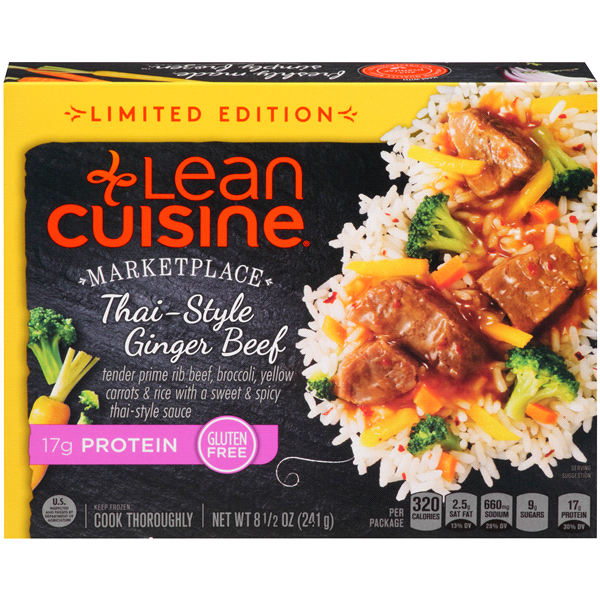 slide 1 of 1, Lean Cuisine Limited edition MARKETPLACE Thai-Style Ginger Beef, 8.5 oz