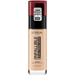 L'Oréal Infallible 24HR Fresh Wear Foundation with SPF 25 - 430 Ivory Buff - 1 fl oz