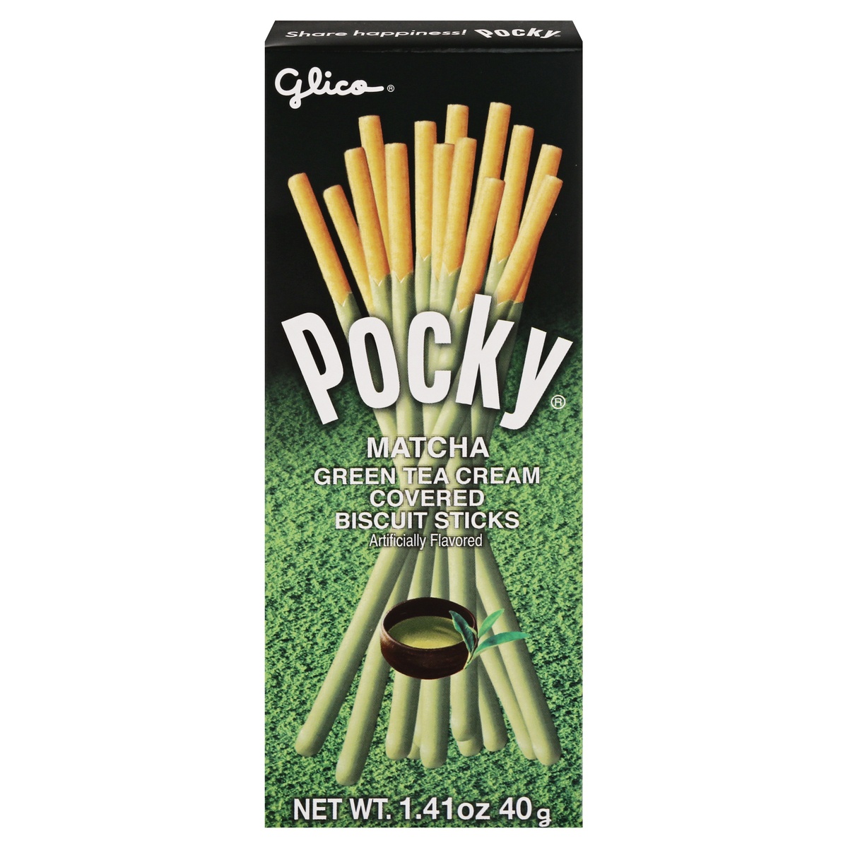 slide 1 of 1, Pocky Glico Pocky Matcha Green Tea Cream Covered Biscuit Sticks - 1.41oz, 1.41 oz