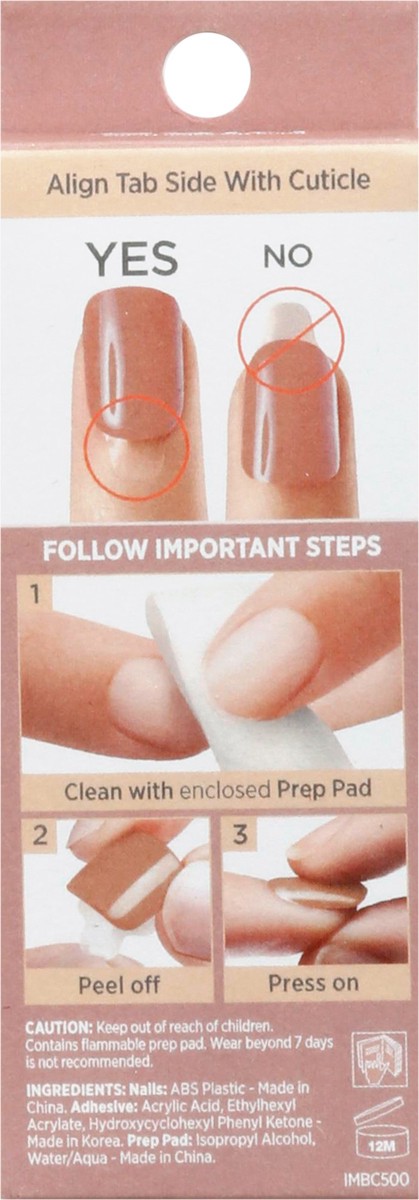 slide 8 of 9, imPRESS KISS imPRESS Bare but Better Press-on Nails, Simple Pleasure, 30 Count, 30 ct
