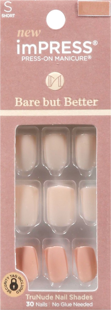 slide 5 of 9, imPRESS KISS imPRESS Bare but Better Press-on Nails, Simple Pleasure, 30 Count, 30 ct