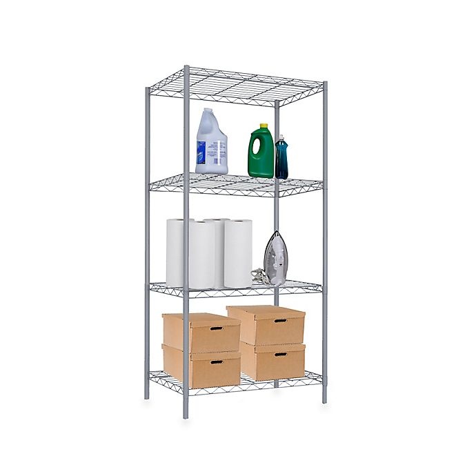 slide 1 of 2, Home Basics 4-Tier Wire Shelf, 1 ct