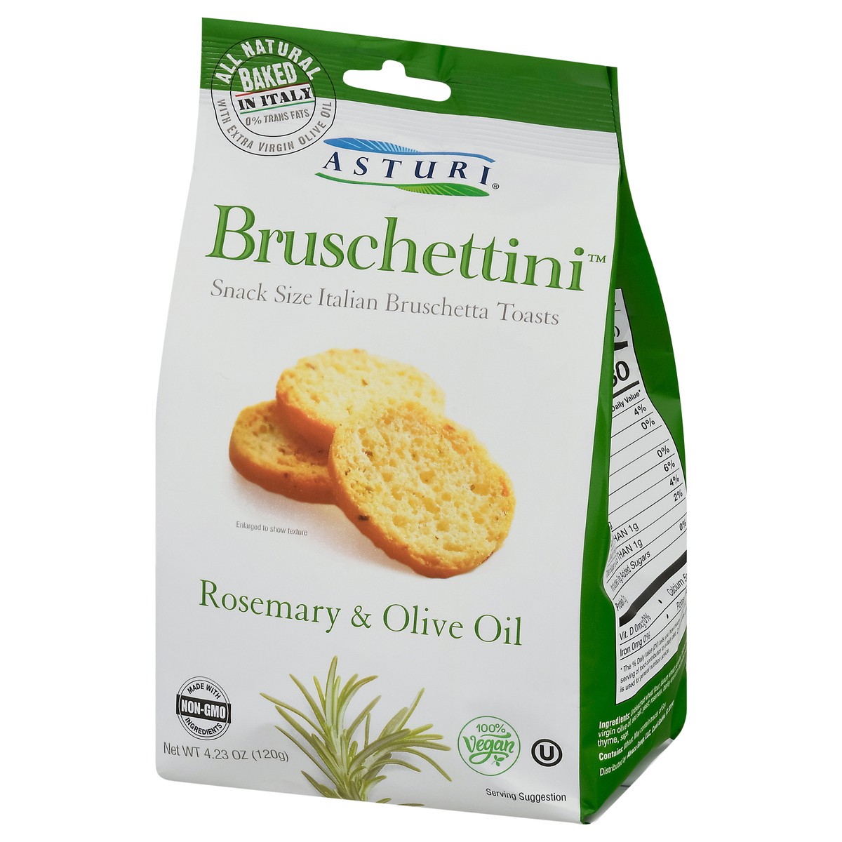 slide 3 of 9, Asturi Bruschettini Snack Size Italian Rosemary & Olive Oil Bruschetta Toasts 4.23 oz, 4.23 oz