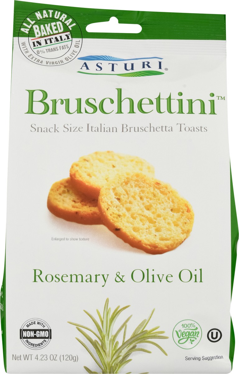 slide 6 of 9, Asturi Bruschettini Snack Size Italian Rosemary & Olive Oil Bruschetta Toasts 4.23 oz, 4.23 oz