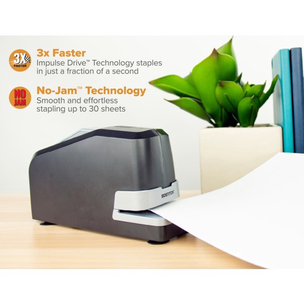 slide 6 of 10, BOSTITCH Impulse 25 Electric Stapler With Staples And Staple Remover, Black, 1 ct