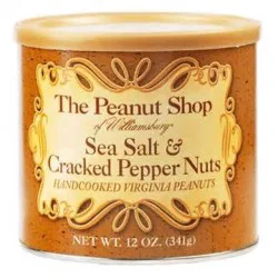 The Peanut Shop of Williamsburg Sea Salt Cracked Pepper Nuts