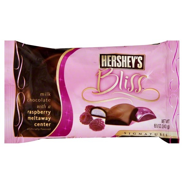 slide 1 of 1, Hershey's Milk Chocolate, with a Raspberry Meltaway Center, 8.6 oz