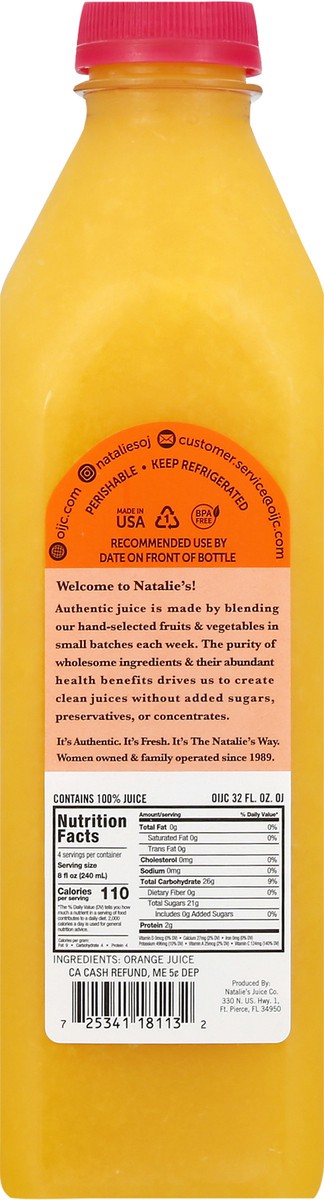 slide 5 of 9, Natalie's Orange Juice - 32 oz, 32 oz