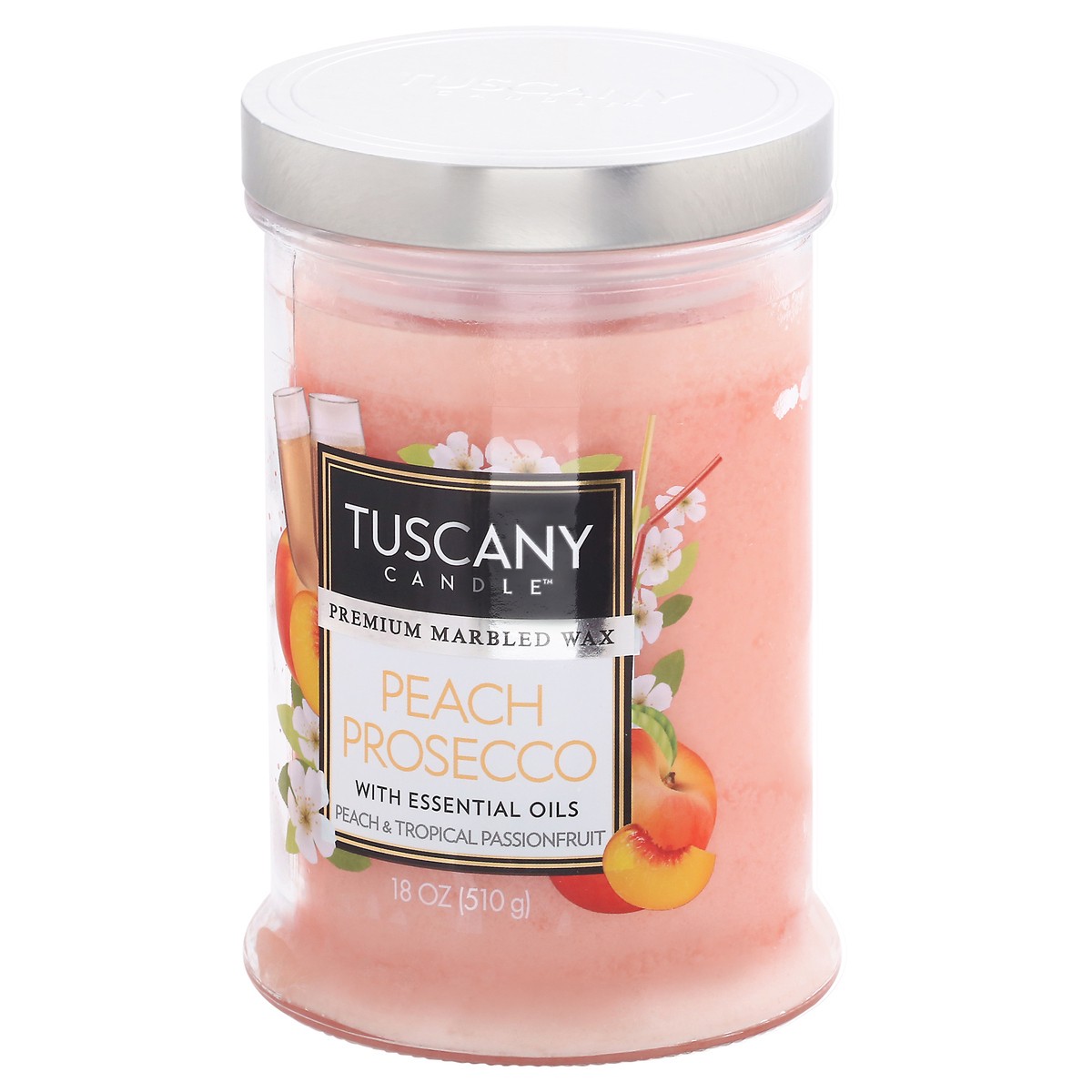 slide 2 of 10, Tuscany Candle Tuscany Peach Prosecco Candle, 18 oz