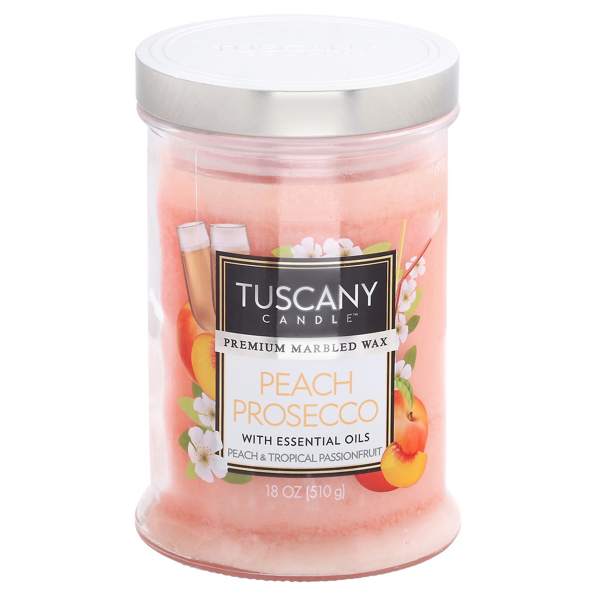 slide 4 of 10, Tuscany Candle Tuscany Peach Prosecco Candle, 18 oz